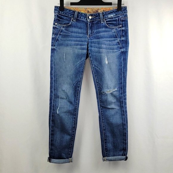 Paige Skyline Distressed Ankle Jeans Size 25 - Picture 1 of 11